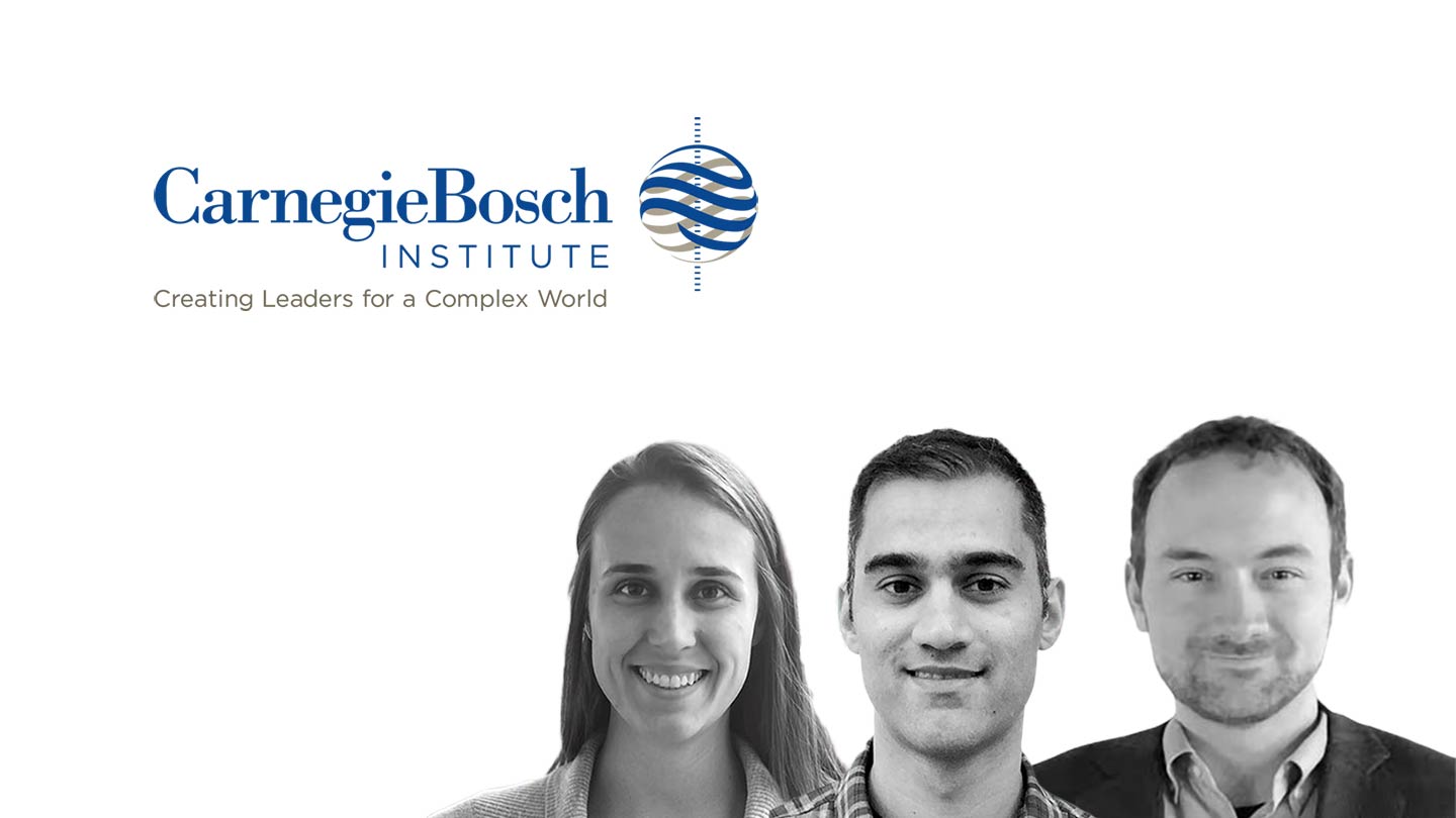  Machine learning faculty members: Virginia Smith, Ameet Talwalkar and Graham Neubig portrayed