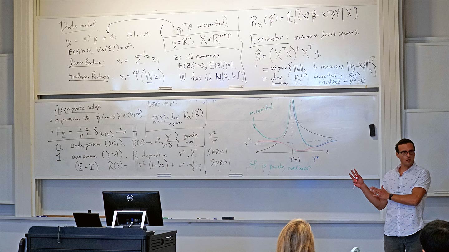  Professor Ryan Tibshirani portrayed giving a lecture | Machine Learning Department at Carnegie Mellon University